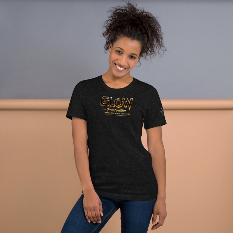 Glow (Unisex t-shirt) – XS, Black Heather