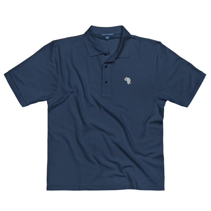 AfriKin White Men's Premium Polo