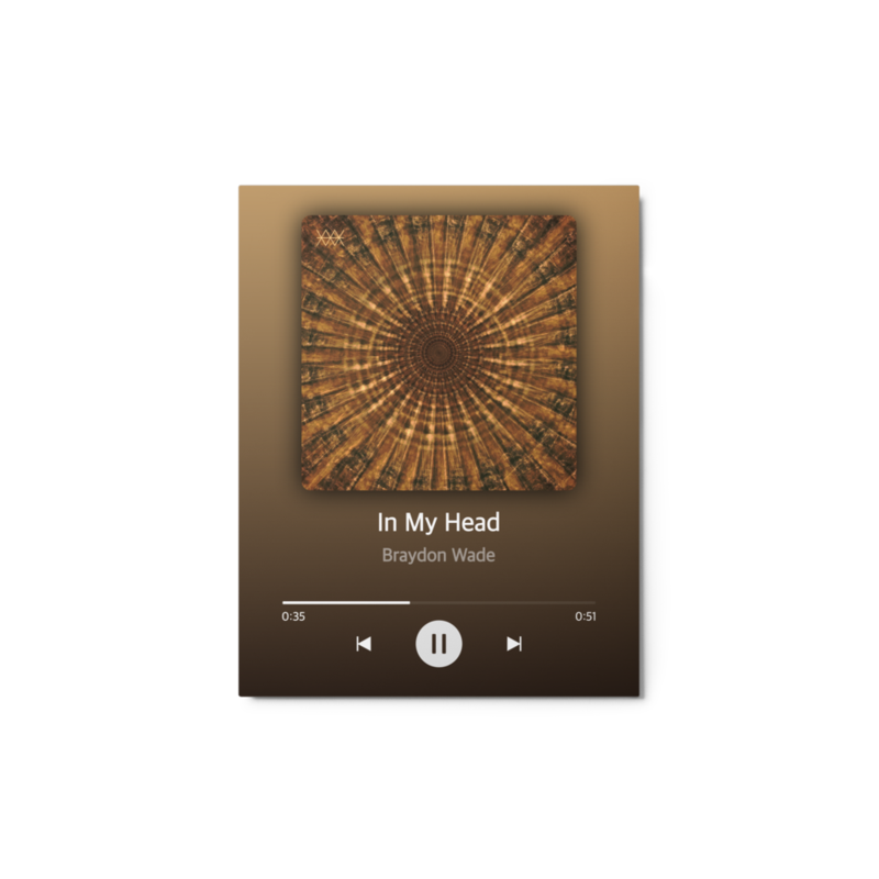 In My Head - Metal Print