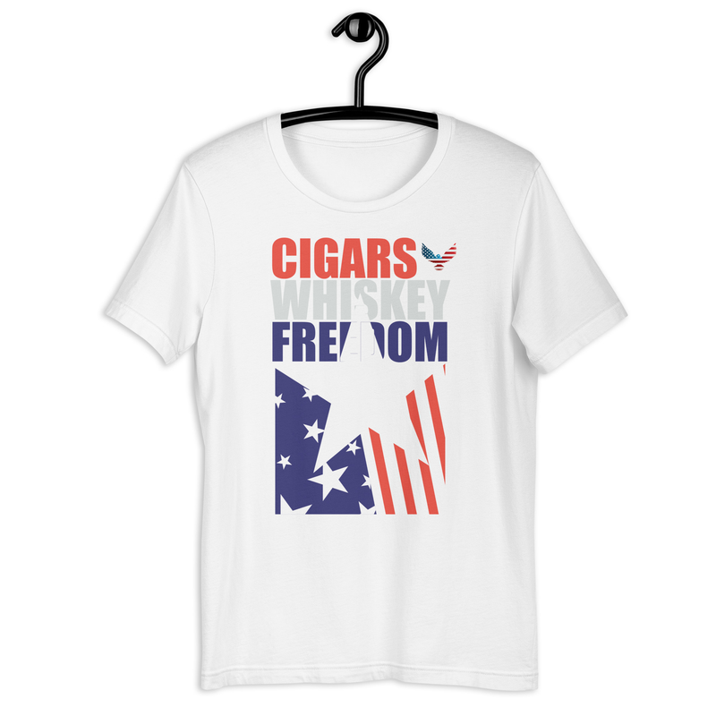 Cigars Whiskey Freedom - AMERICA Unisex t-shirt