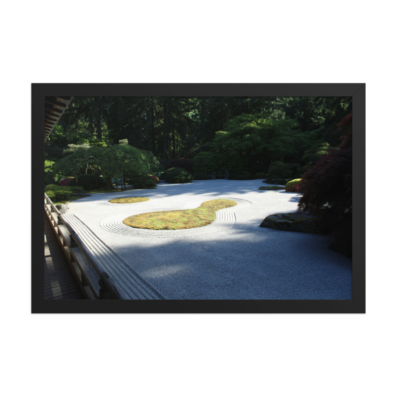 Japanese Sand Garden - 12" x 18" Framed Photo Paper