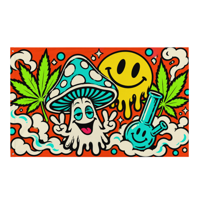 CC-FLG-10 Mushroom Smoke — Festival Flag — supplier product preview