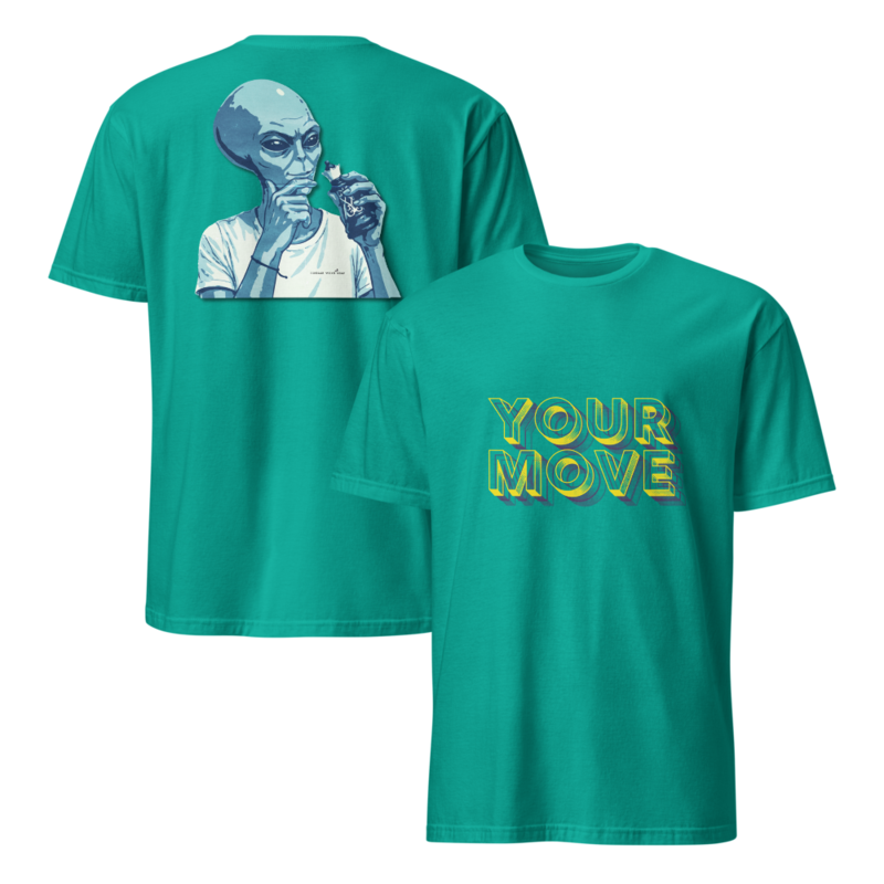 Grey Alien Queen Chess Piece: Your MOVE – XL, Jade Dome