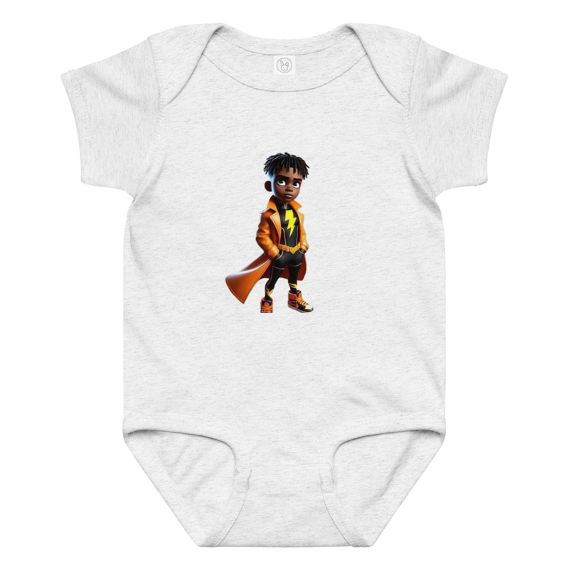 ADHD baby jersey bodysuit – 24M, Ash