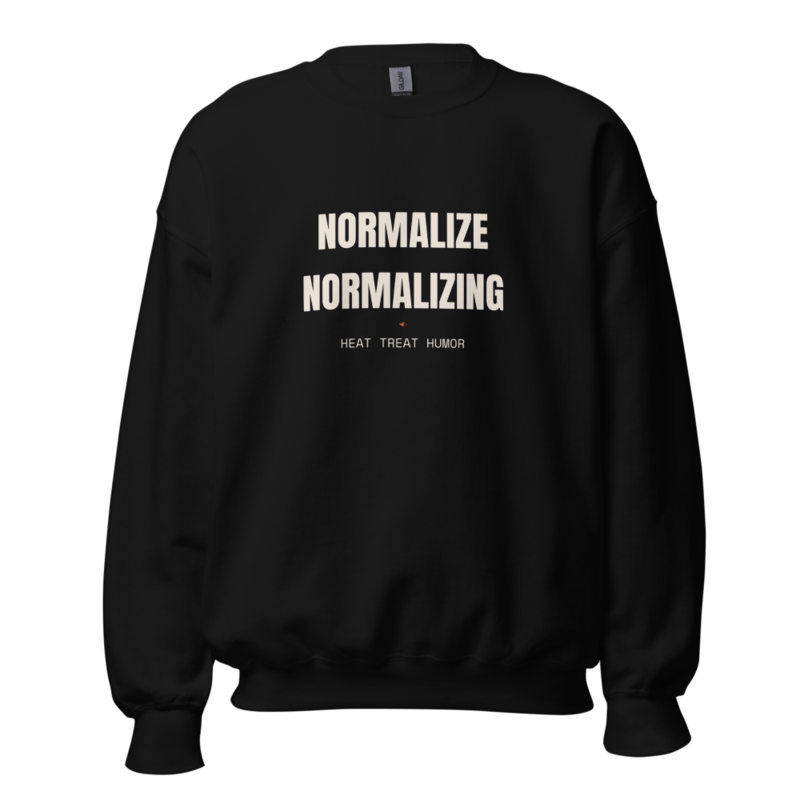 NORMALIZE NORMALIZING Crewneck mockup