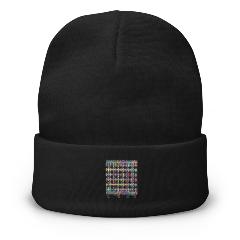 Pluckleboard Black Unisex Embroidered Beanie