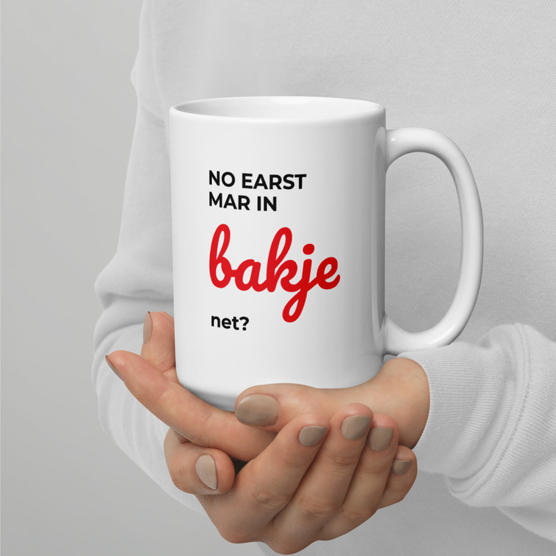Earst mar in bakje - mok — cadeau voor Skûtsje-liefhebber