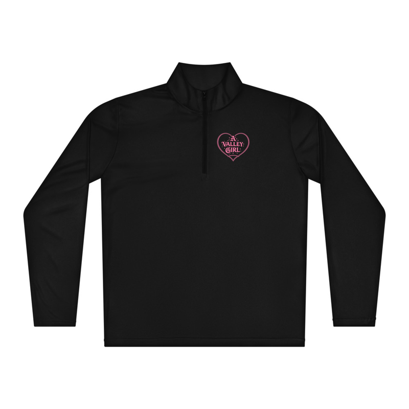 "A Valley Girl" lightweight quarter-zip pullover