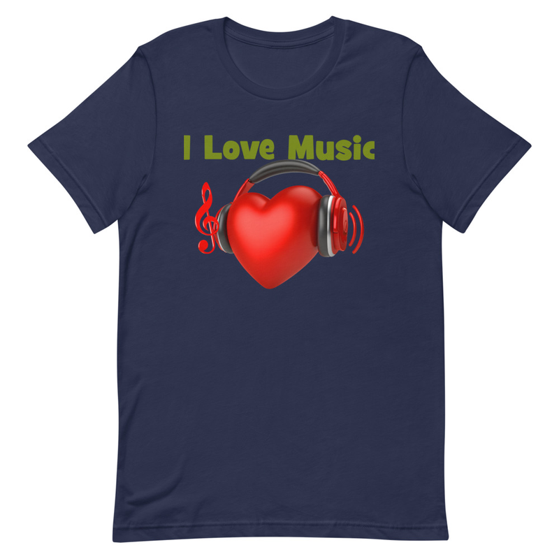 I Love Music Unisex t-shirt – Image 2