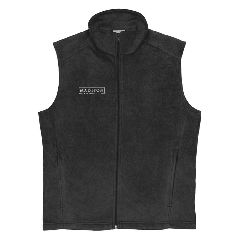 Men’s Madison Fleece Vest – XL, Charcoal Heather