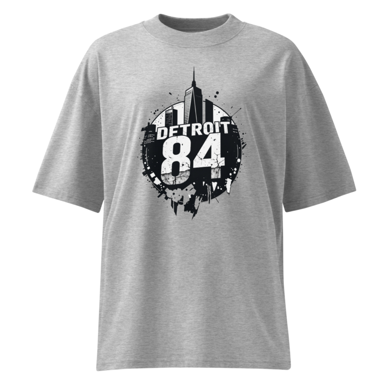 Detroit 84 Design Unisex Organic Oversized High Neck T-shirt