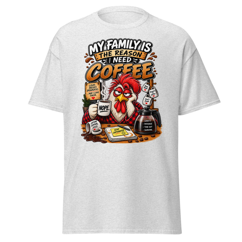 Caffeine - Unisex classic tee – XL, Ash