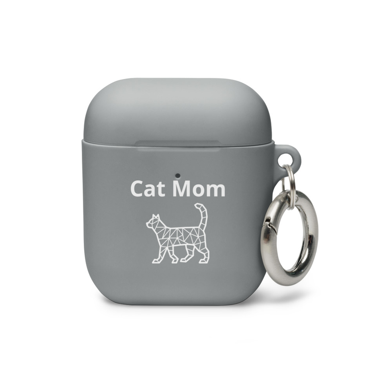 AirPods case: Cat Mom – AirPods, Grey