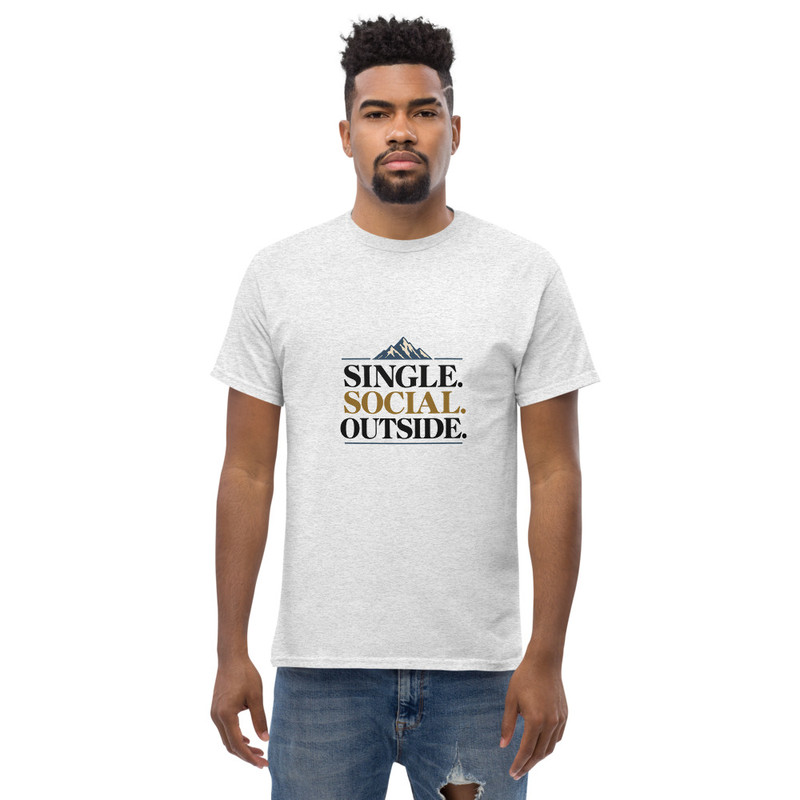 Single Social Outside - Unisex classic tee – L, Ash