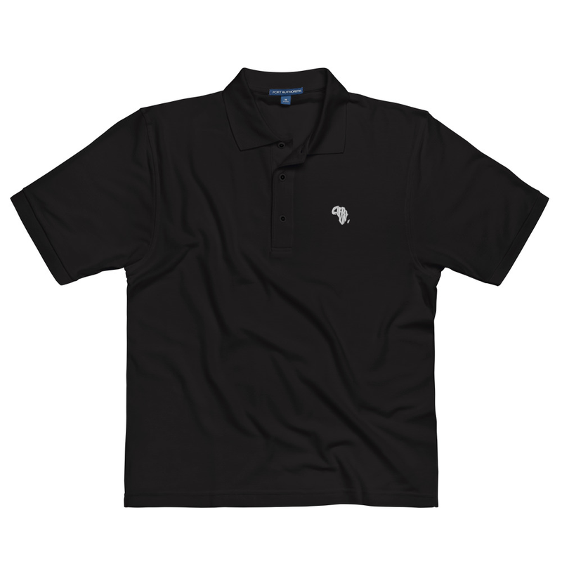 AfriKin White Men's Premium Polo