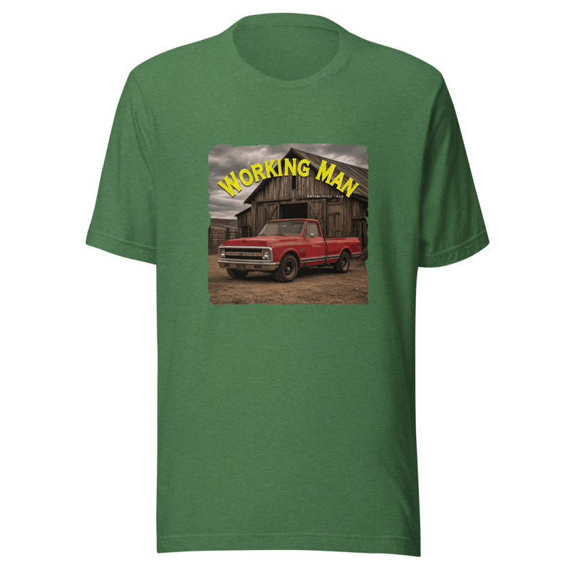 Working Man Unisex t-shirt – S, Heather Grass Green