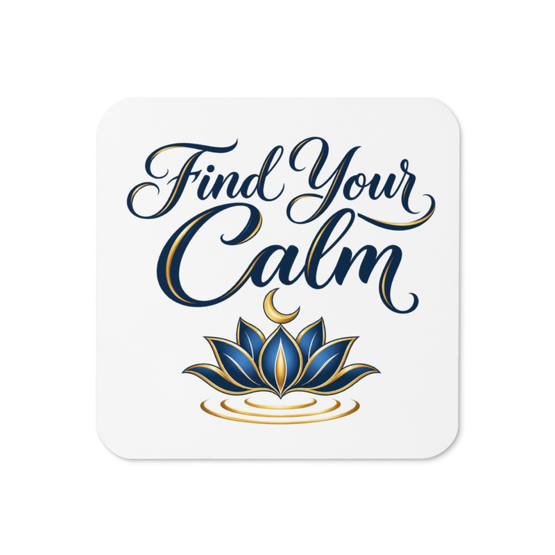 Find Your Calm Cork-back coaster