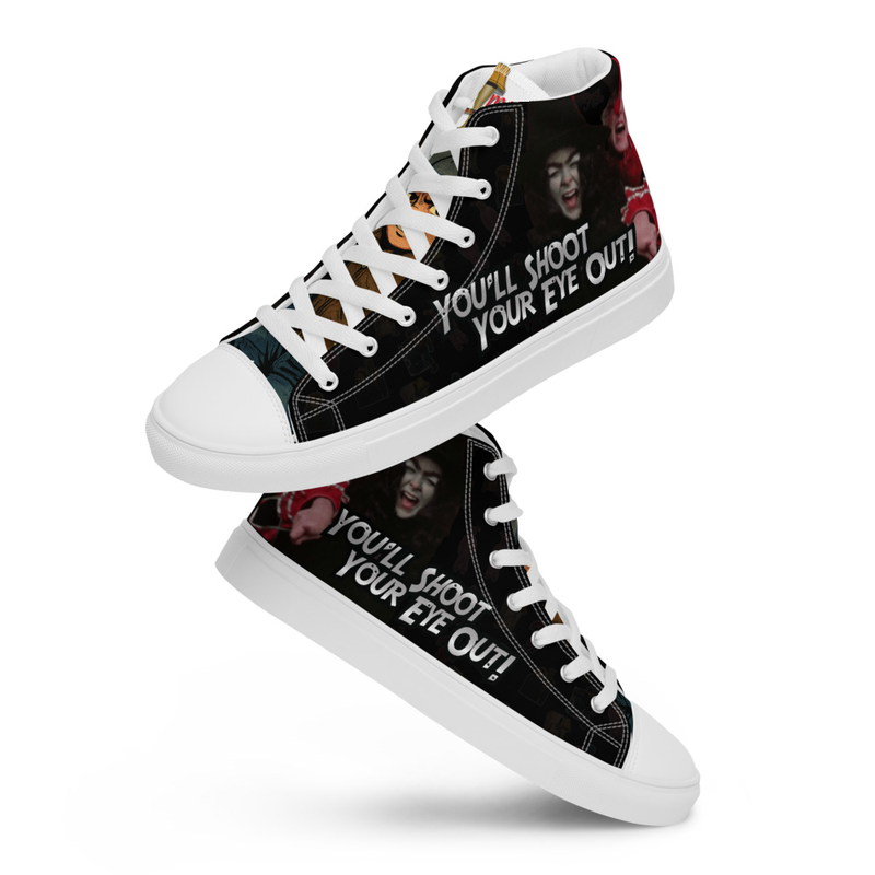 YOU’LL SHOOT YOUR EYE OUT! Men's Custom A Christmas Story Family High-Top Canvas Sneakers 