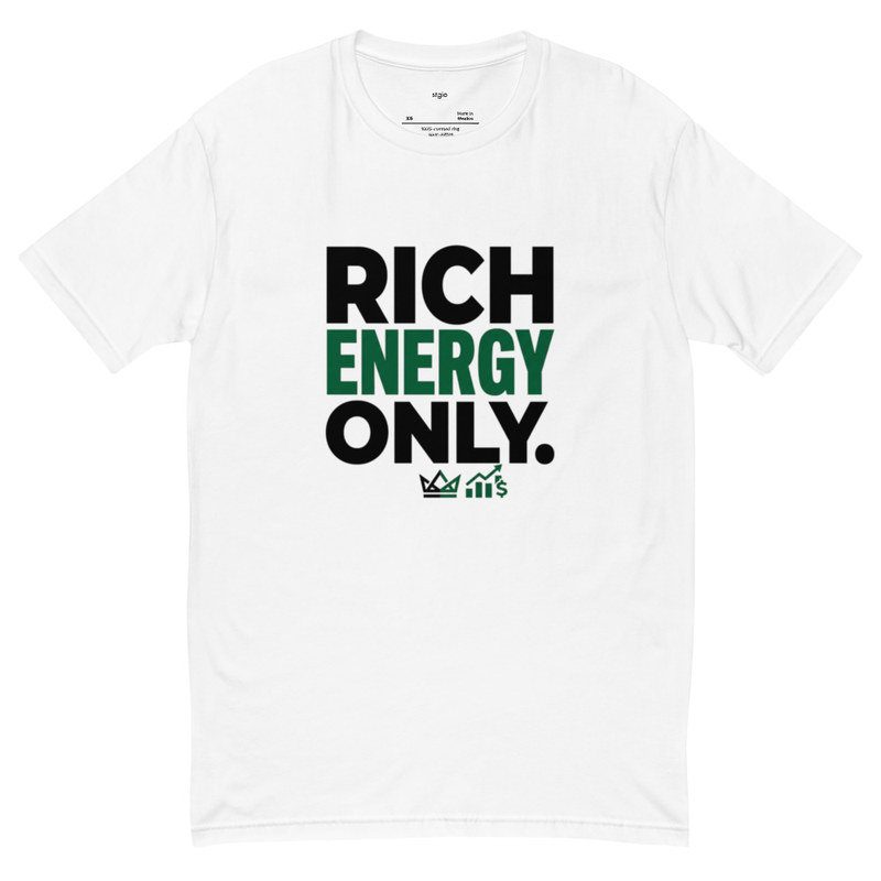 Rich Energy Only Shirt | Motivational Wealth Tee | Soft Cotton | Hustle – Image 5