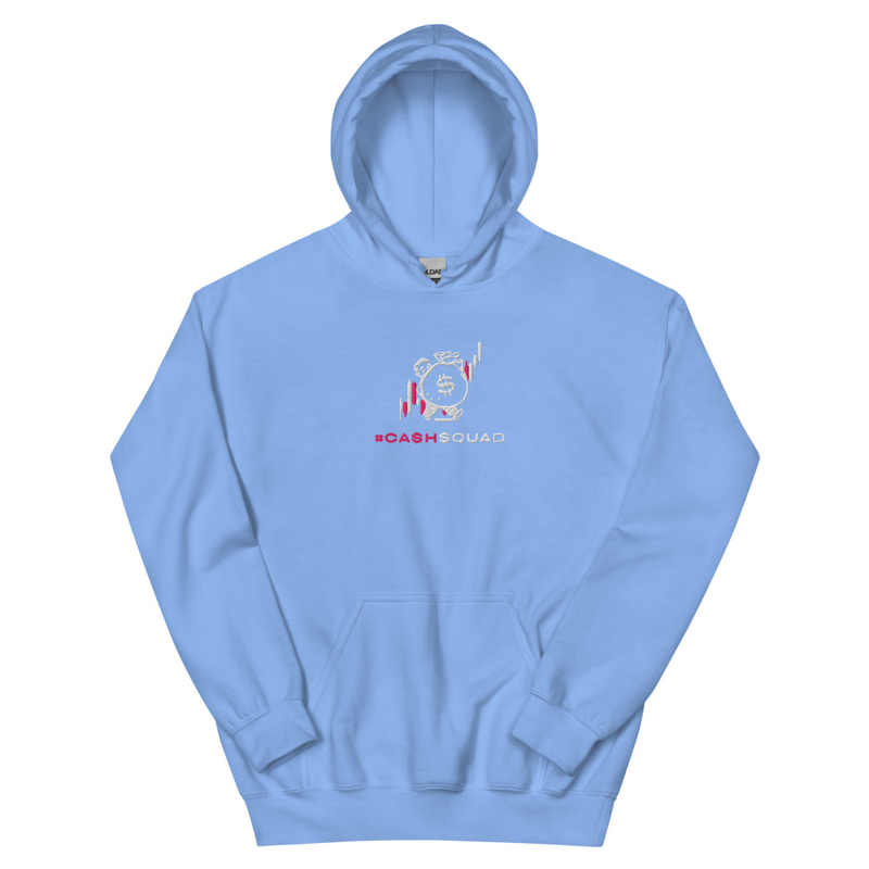 #CashSquad Embroidered Hoodie v.2 – XL, Carolina Blue