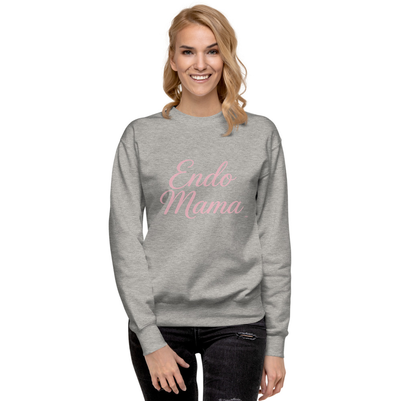 Endo Mama Unisex Premium Sweatshirt – L, Carbon Grey