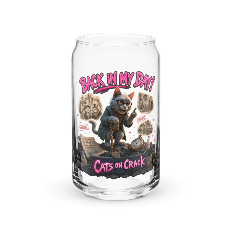 Back In My Day 16oz Can Glass