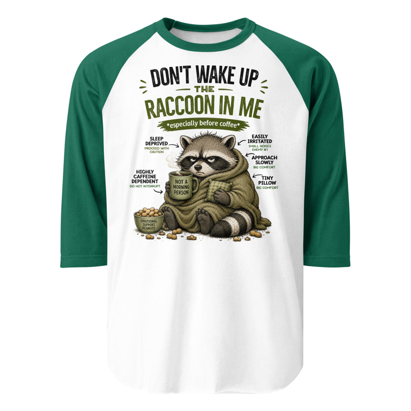 The 24/7 Mid-Sleeve Cotton Sleepshirt - Don't wake up the raccoon in me!
