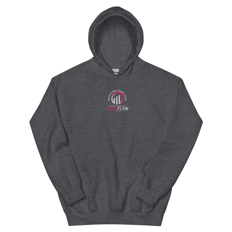 Cashflow Investing Inc Embroidered Hoodie v.3 – XL, Dark Heather