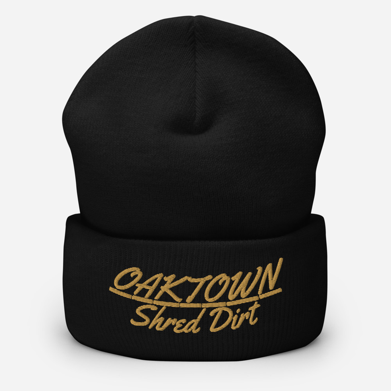 Cuffed Beanie Gold Text