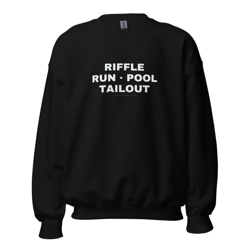 RIFFLE RUN · POOL TAILOUT Crewneck mockup