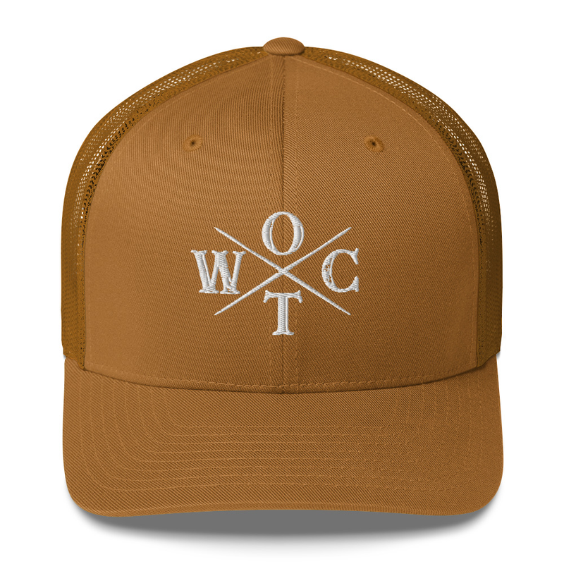OTWC - Trucker Cap - White Text – One size, Caramel