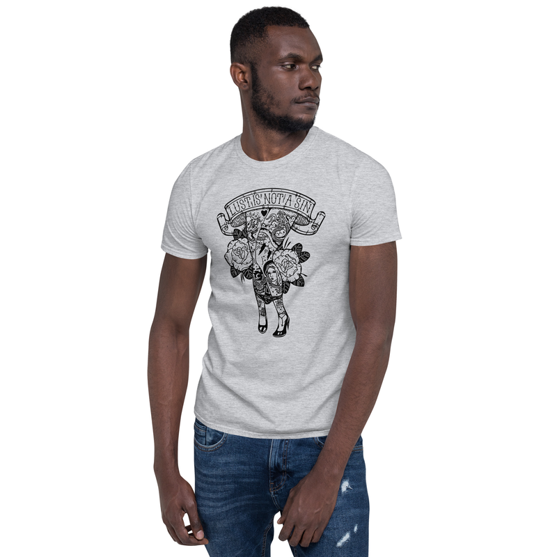 Short-Sleeve Unisex T-Shirt - Lust Is Not A Sin - Black