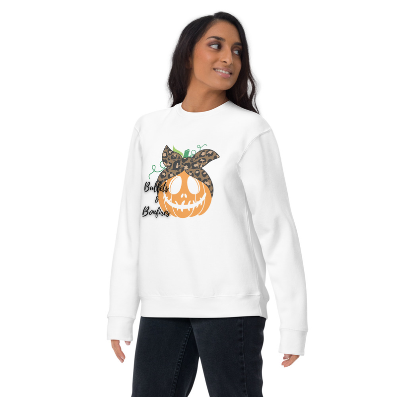 Bullets & Bonfires Pumpkin WGOAA Unisex Premium Sweatshirt