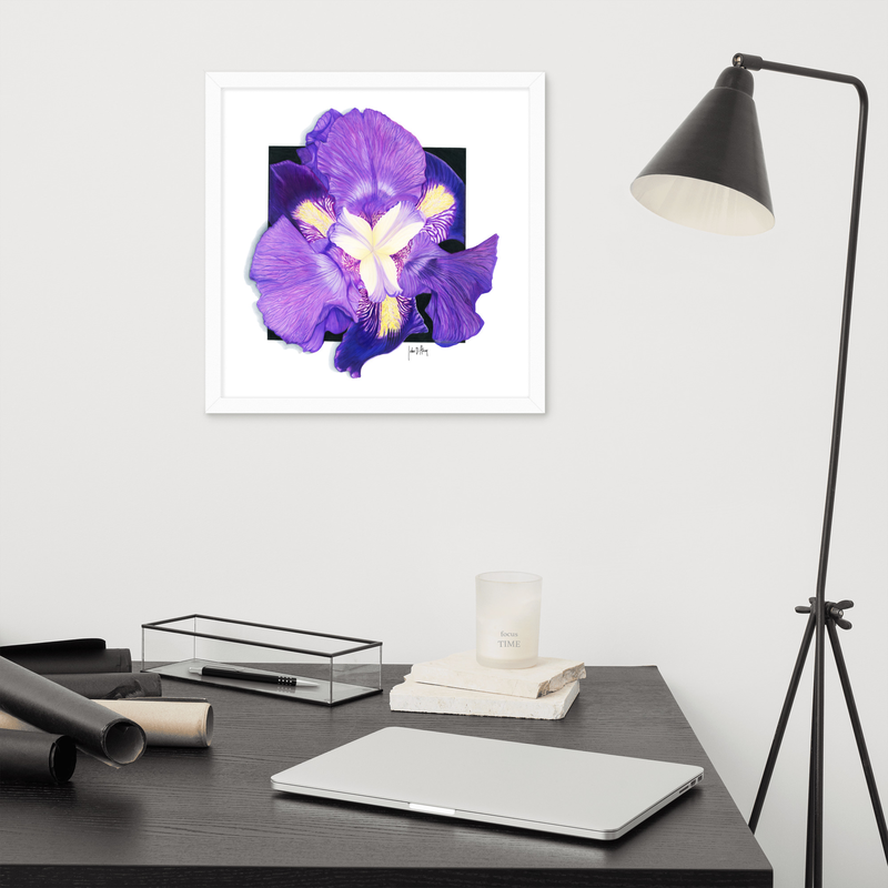 Purple Haze Framed Print – 16″×16″, White