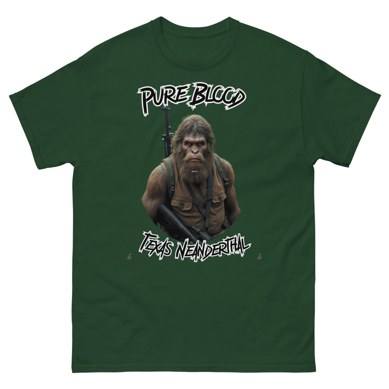 Texas Neanderthal T- Shirt – L, Forest Green