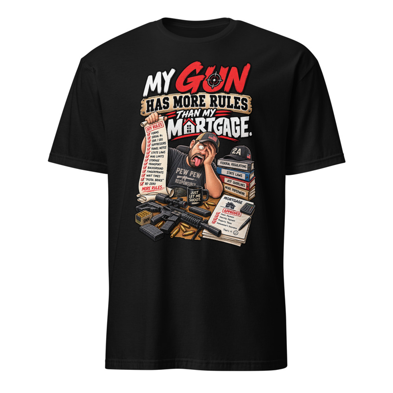 Gun Rules - Short-Sleeve Unisex T-Shirt – M, Black