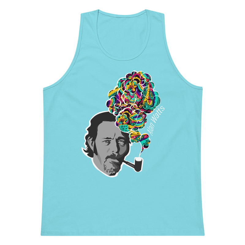 Alan Watts - Colorful Smoke - Zen Buddhism Rave Tank Men’s premium tank top