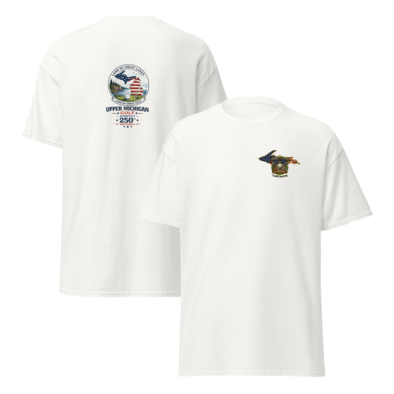 Alger County Veteran's Golf Outing Logo #3 Unisex classic tee – S, White