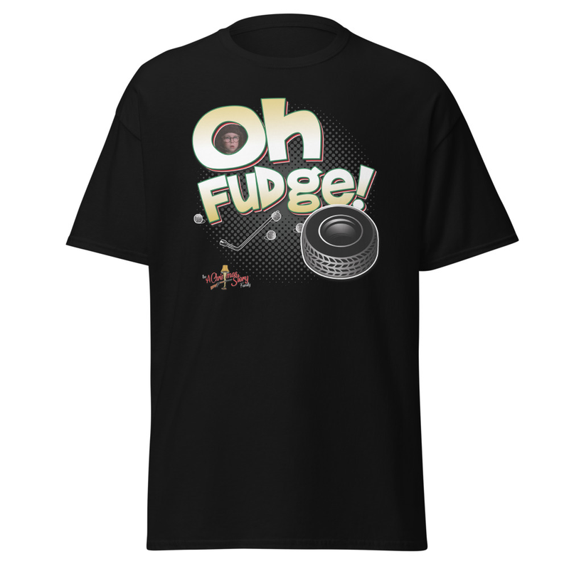 "Oh Fudge!" Tire Iron T-Shirt | Custom Made by: A Christmas Story Family™ – S, Black