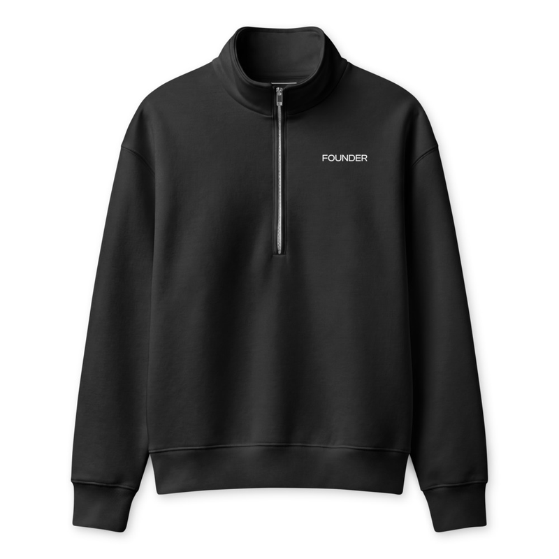 No Logos Off Black Founder Unisex Half-Zip Pullover