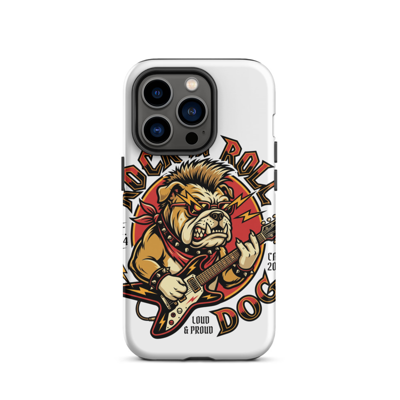 Tough Case for iPhone®: Rock N Roll Dog – iPhone 14 Pro, Matte