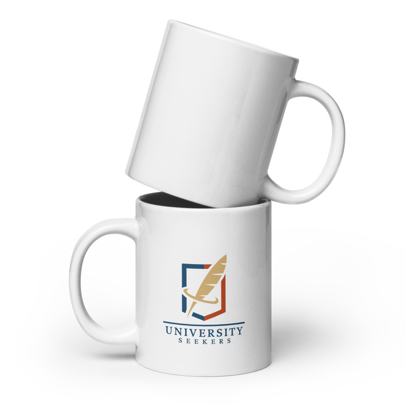 White glossy mug