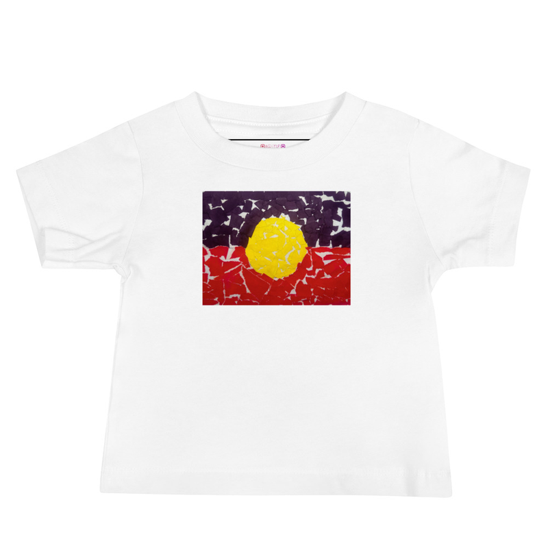Aboriginal Flag - Baby Tee – 6-12m, White