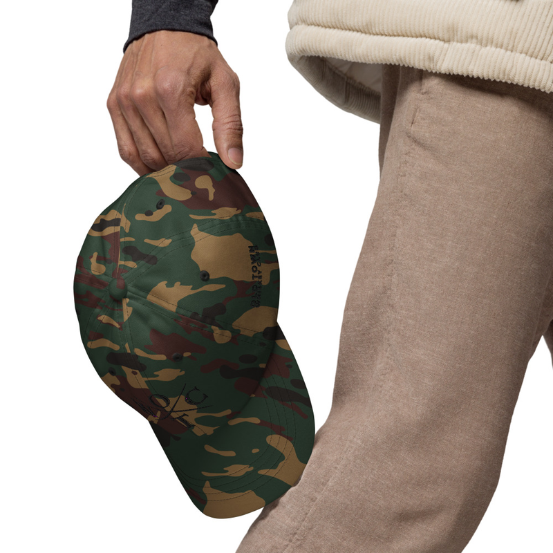OTWC - Dad Hat - Black Text – One size, Green Camo