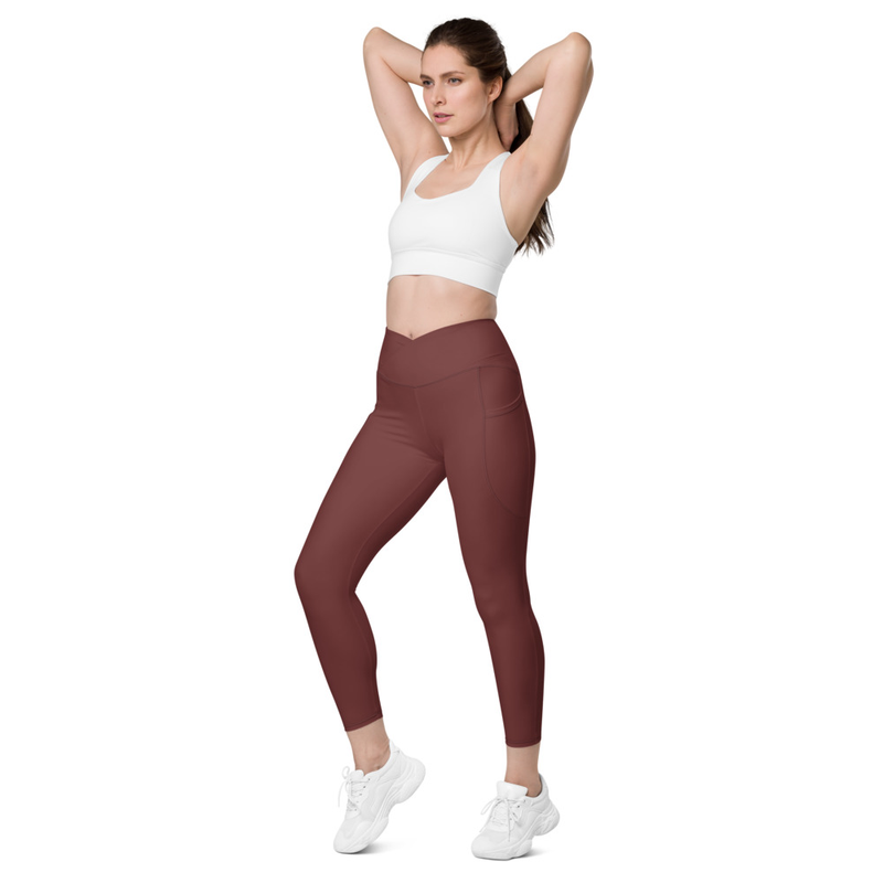 Crossover leggings with pockets b