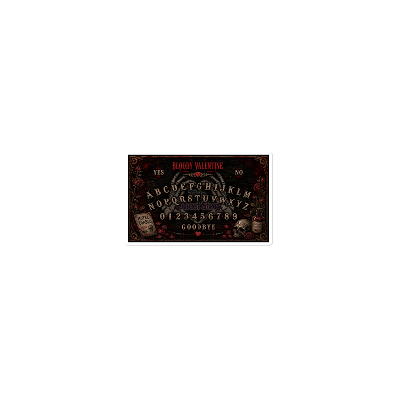 Bloody Valentine | Bubble-free stickers – 15″×3.75″, White