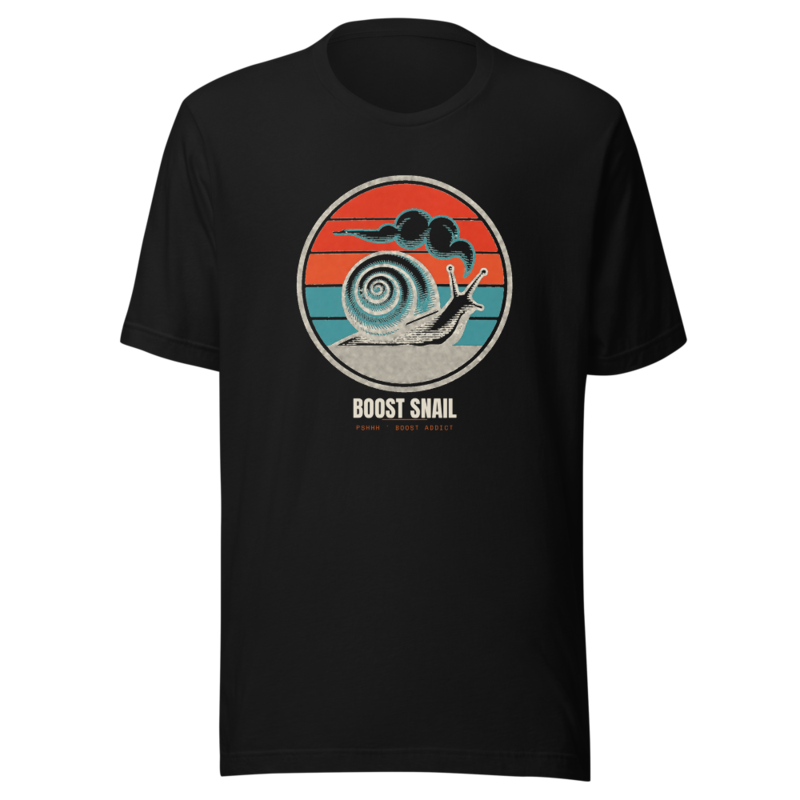 The Boost Snail Tee mockup
