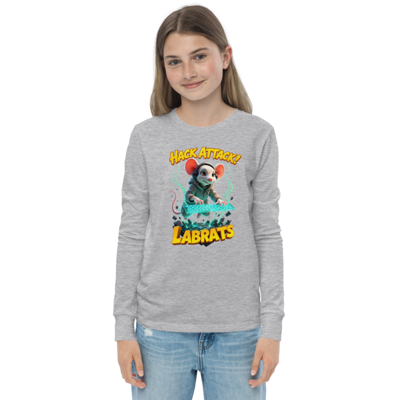 Byte C Cheddar Hack Attack Kids Long Sleeve