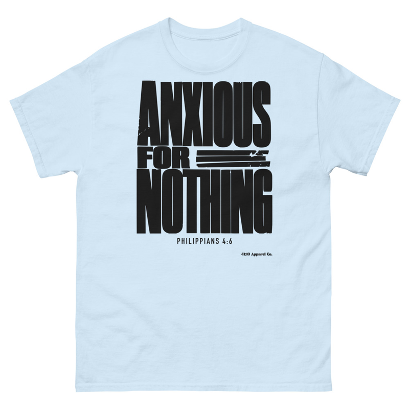 Anxious For Nothing Tee – S, Light Blue