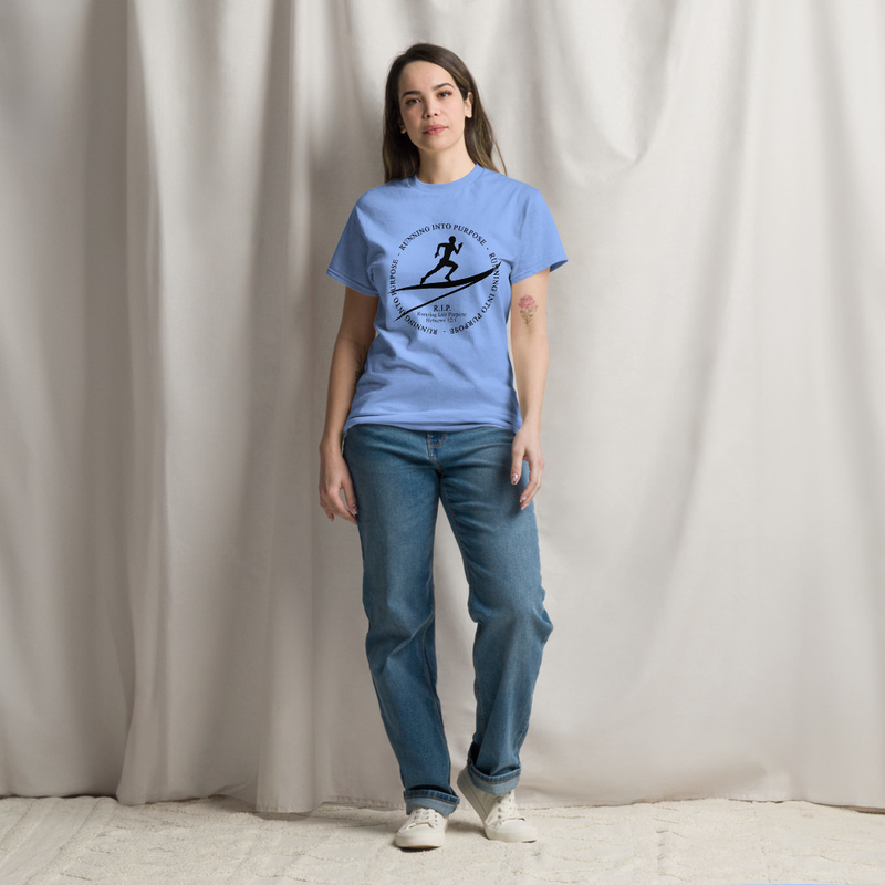 Running into Purpose Unisex classic tee – XL, Carolina Blue